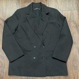 Lioness Black Double-Breasted Oversized Blazer